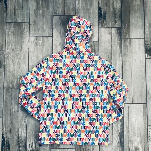 Neon Lightweight Windbreaker Hooded Rain Jacket - Picture 4 of 4